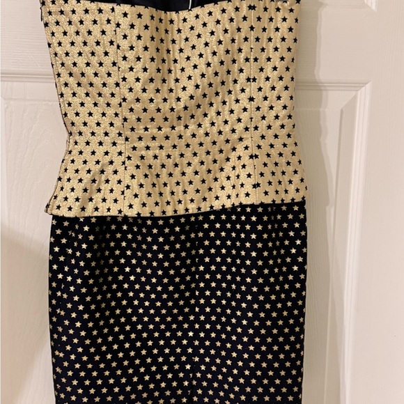 Escada Gold and Black Star Pattern Dress - Picture 15 of 17